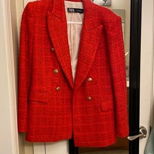 Red Tweed Blazer